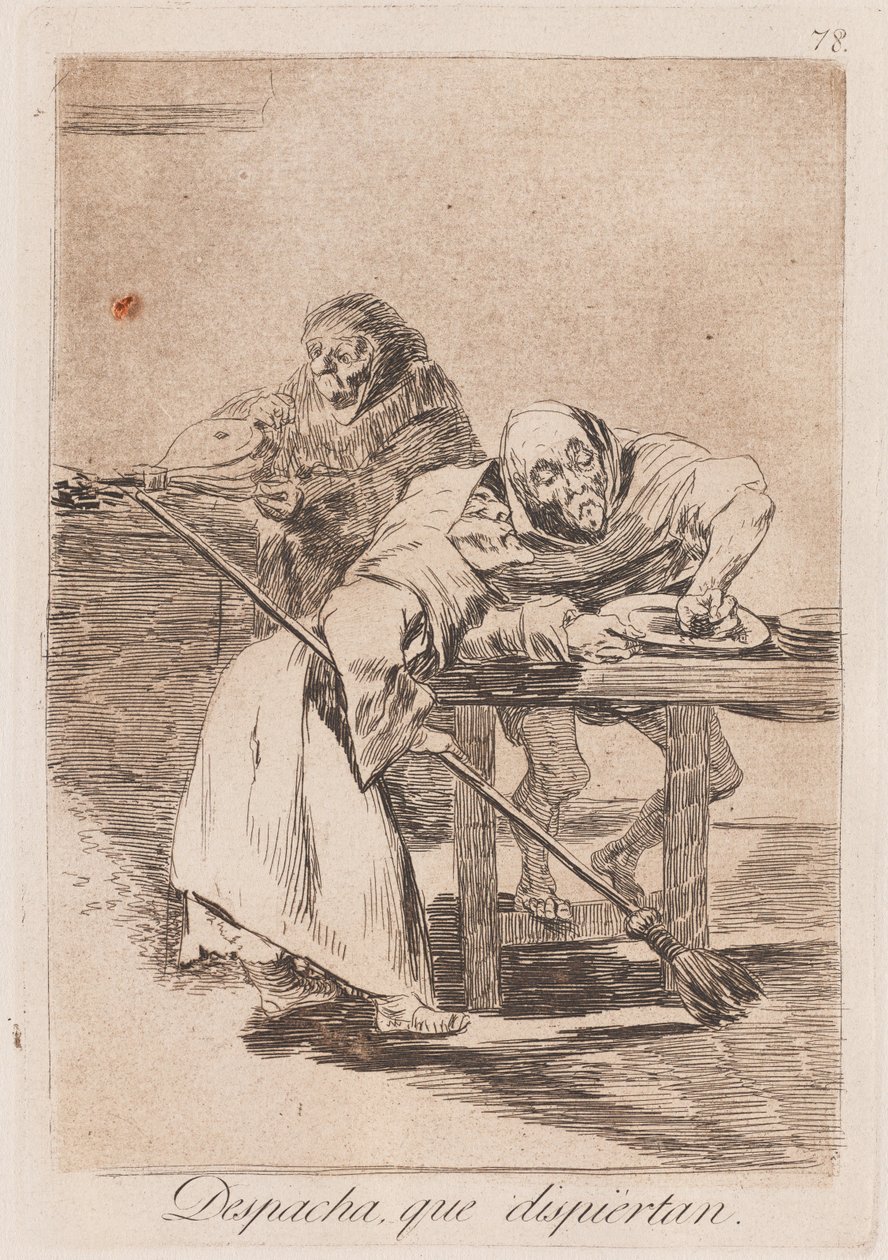 Wees snel, ze ontwaken, laat 18e-begin 19e eeuw door Francisco de Goya