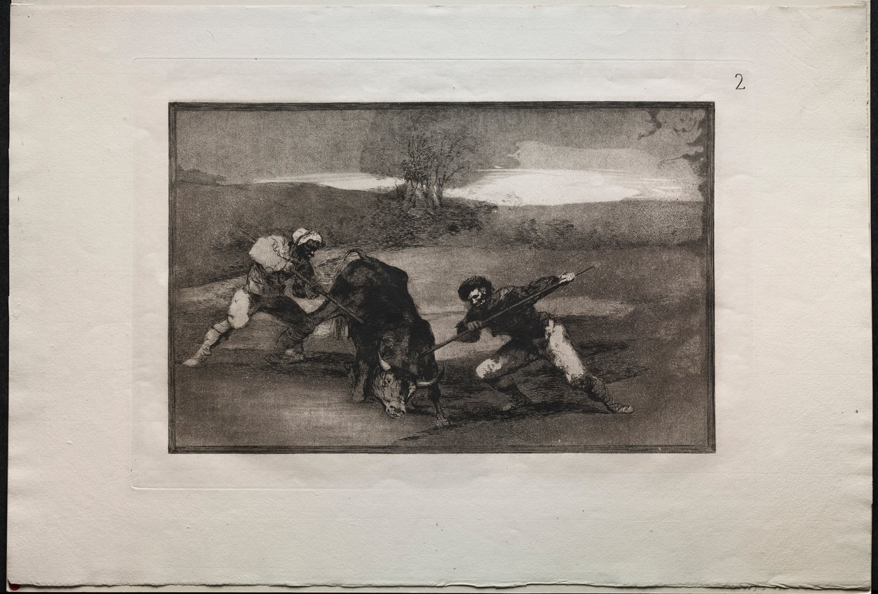 Stierengevechten: Een andere manier van jagen te voet, 1876 door Francisco de Goya