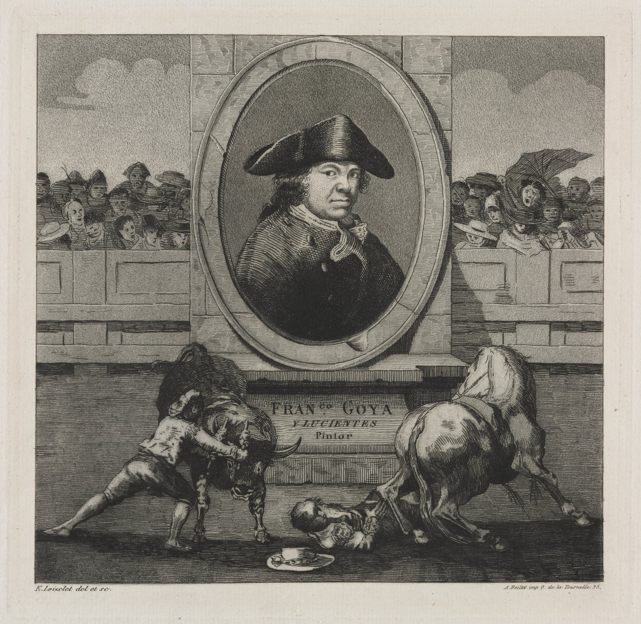 Stierengevechten: Frontispice door Francisco de Goya