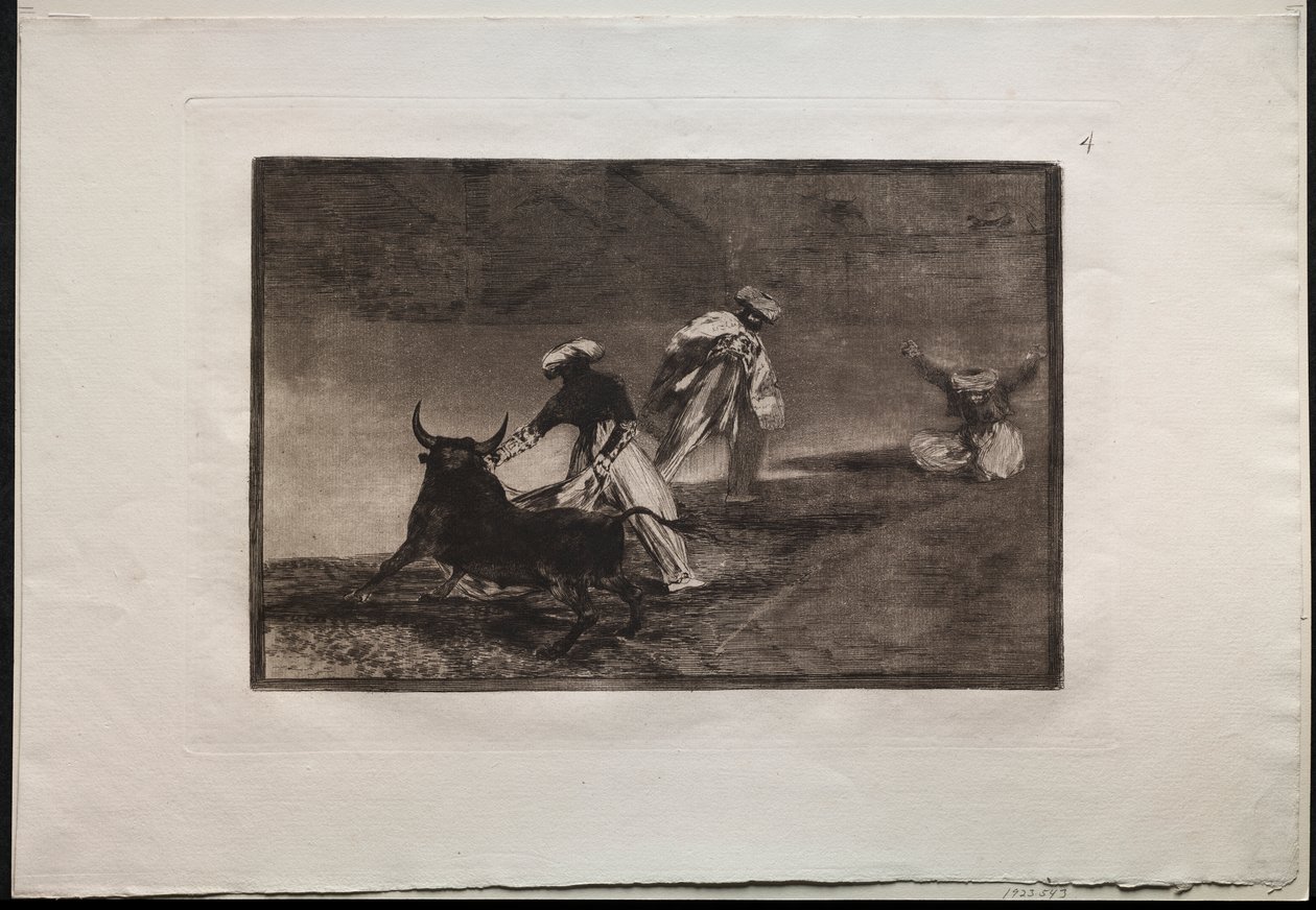 Stierengevechten: Ze Spelen een Andere met de Cape in een Omheining door Francisco de Goya