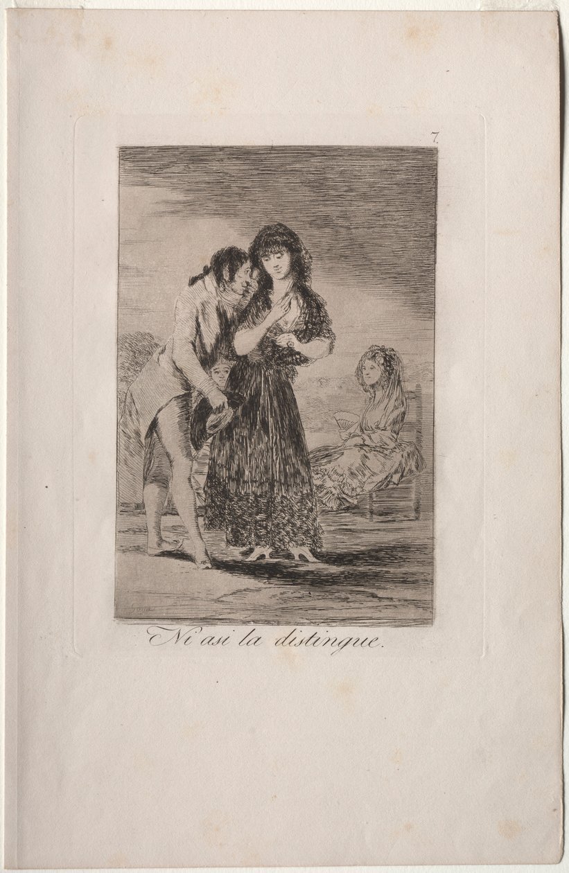 Caprichos: Zelfs zo kan hij haar niet begrijpen door Francisco de Goya
