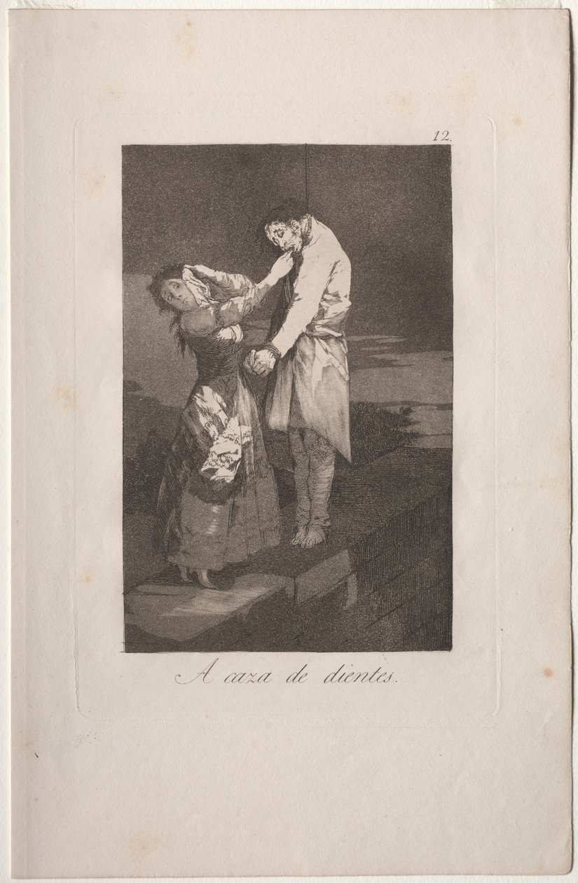 Caprichos: Op jacht naar tanden door Francisco de Goya