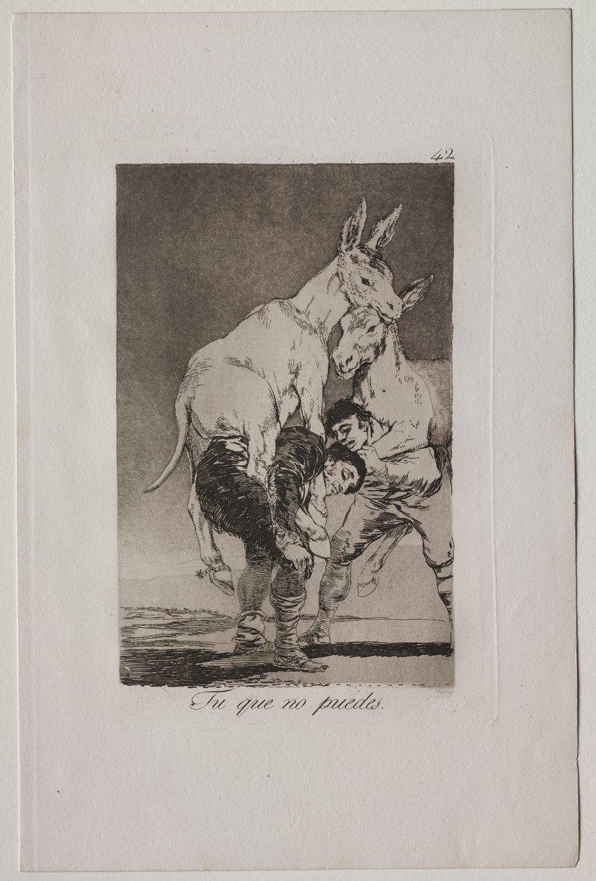 Caprichos: Gij die niet kunt door Francisco de Goya