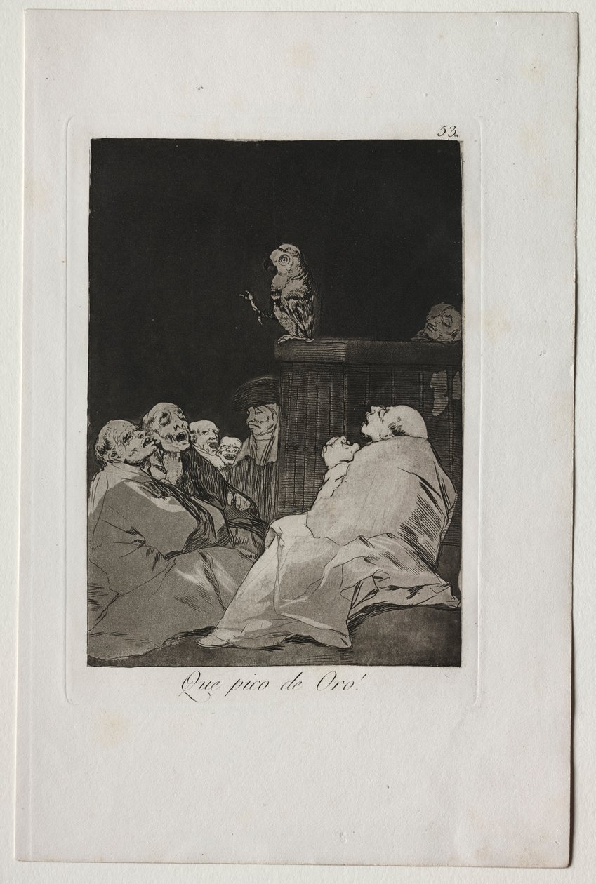 Caprichos: Wat een gouden snavel! door Francisco de Goya