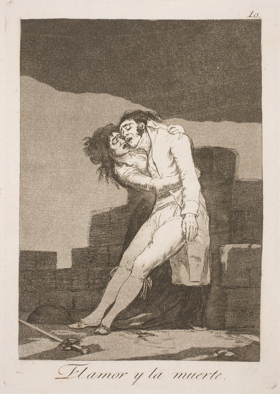 De dood en de liefde door Francisco de Goya