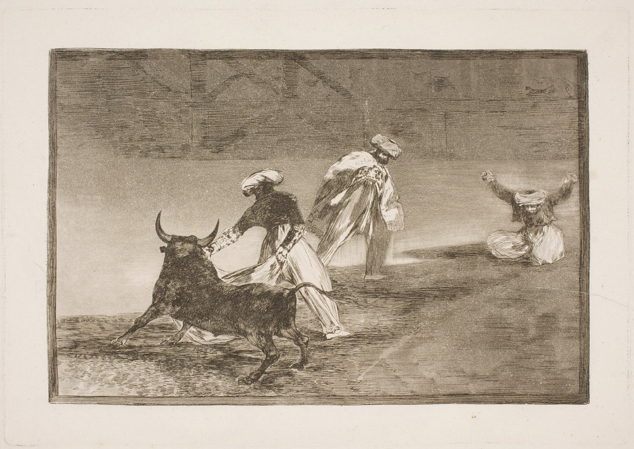 Ze plagen elkaar in de omheining door Francisco de Goya