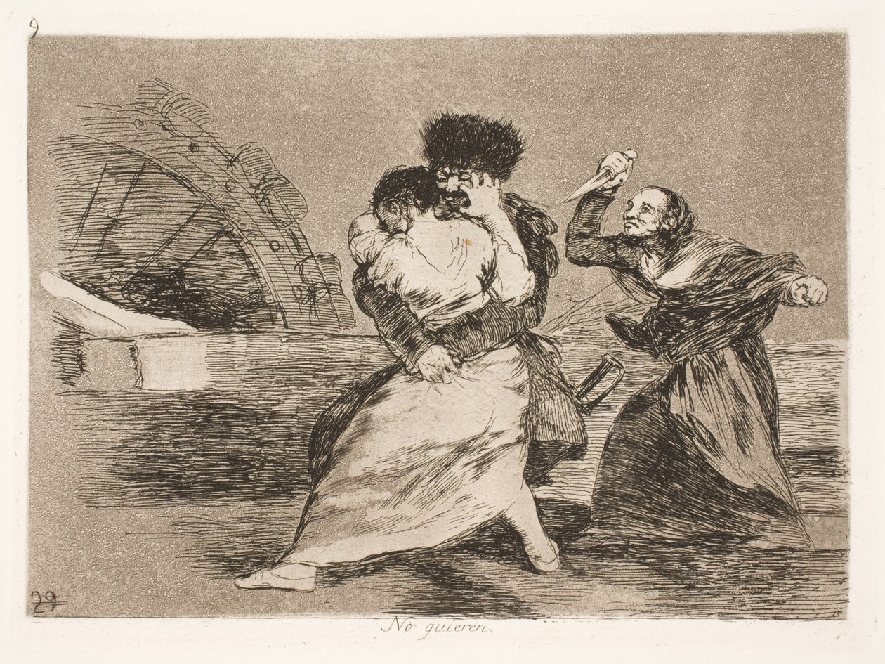 De vil ikke (9) door Francisco de Goya