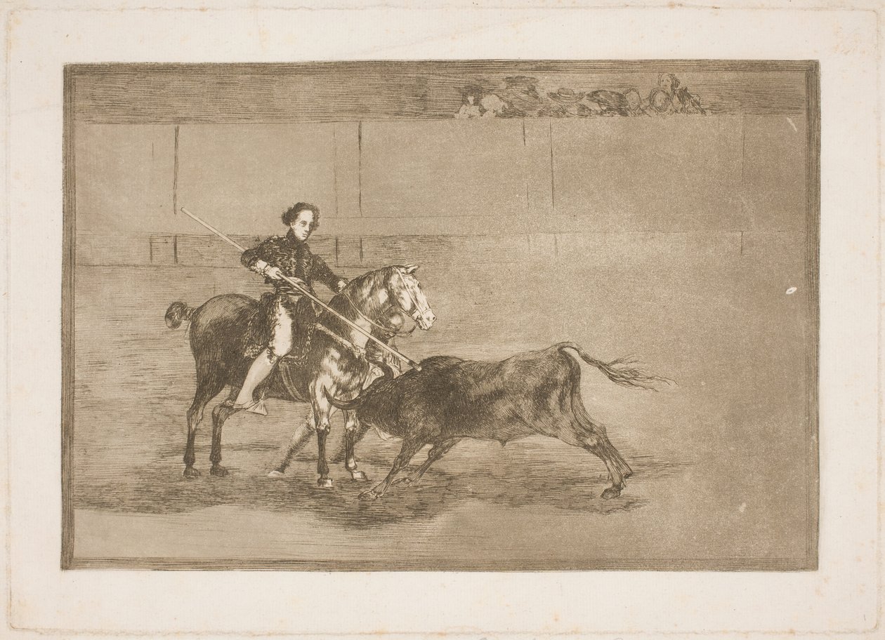 De gevierde moed van Pajuelera (in de arena) in Saragossa door Francisco de Goya