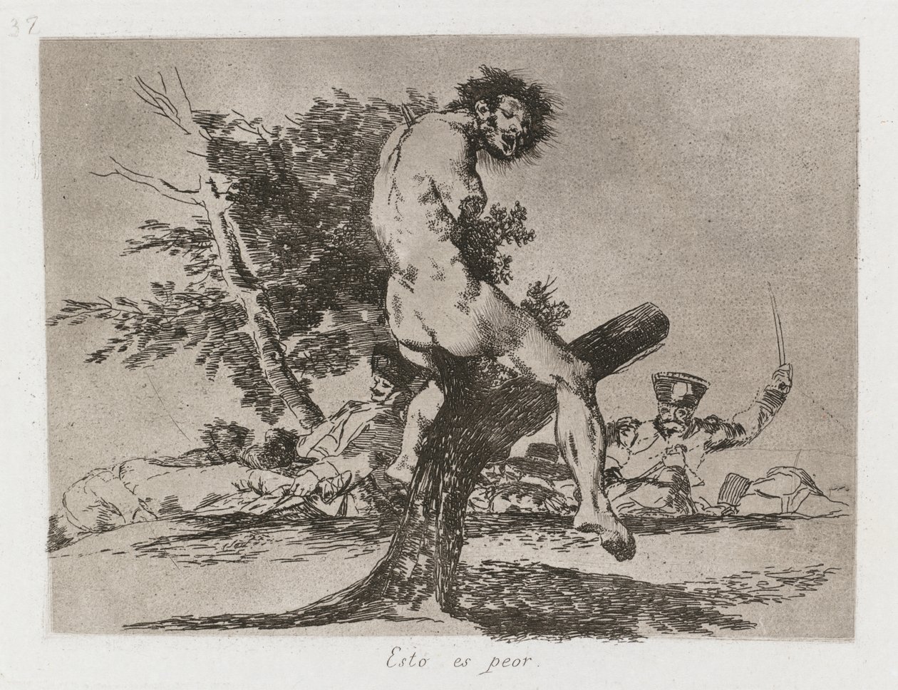 Rampzaligheden van de Oorlog: Pl. 37, Dit is erger, 1810-1813 door Francisco de Goya