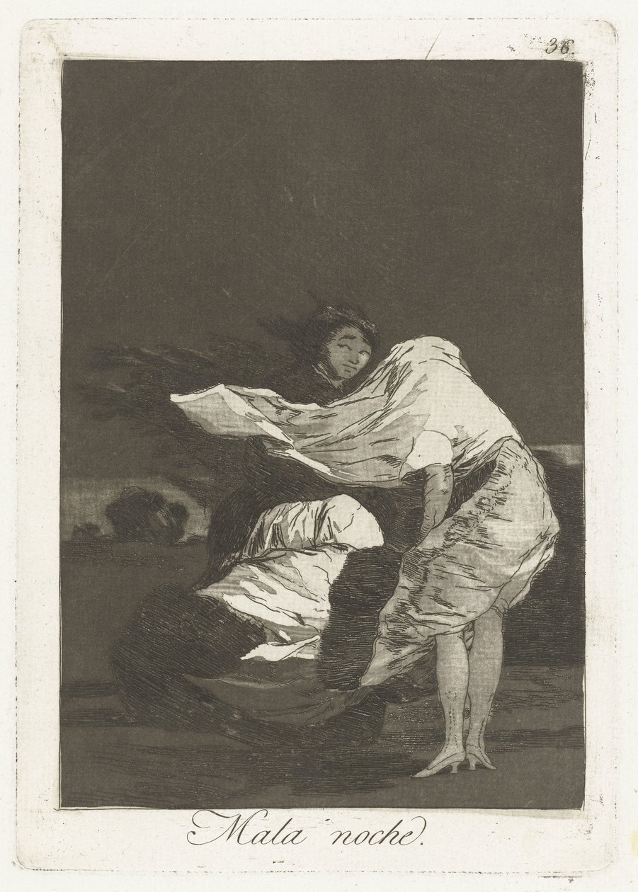 Een slechte nacht door Francisco de Goya