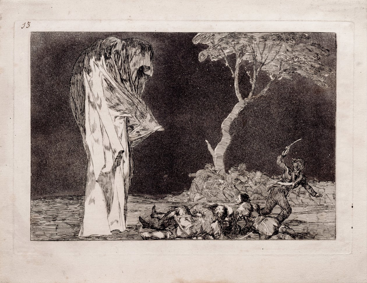 Angstige Dwaasheid uit de serie Los Disparates Follies, 1815-1819 door Francisco de Goya