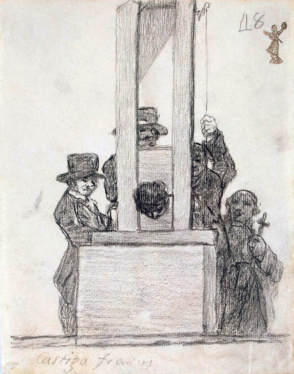 Franse Straf, tussen 1824 en 1828 door Francisco de Goya