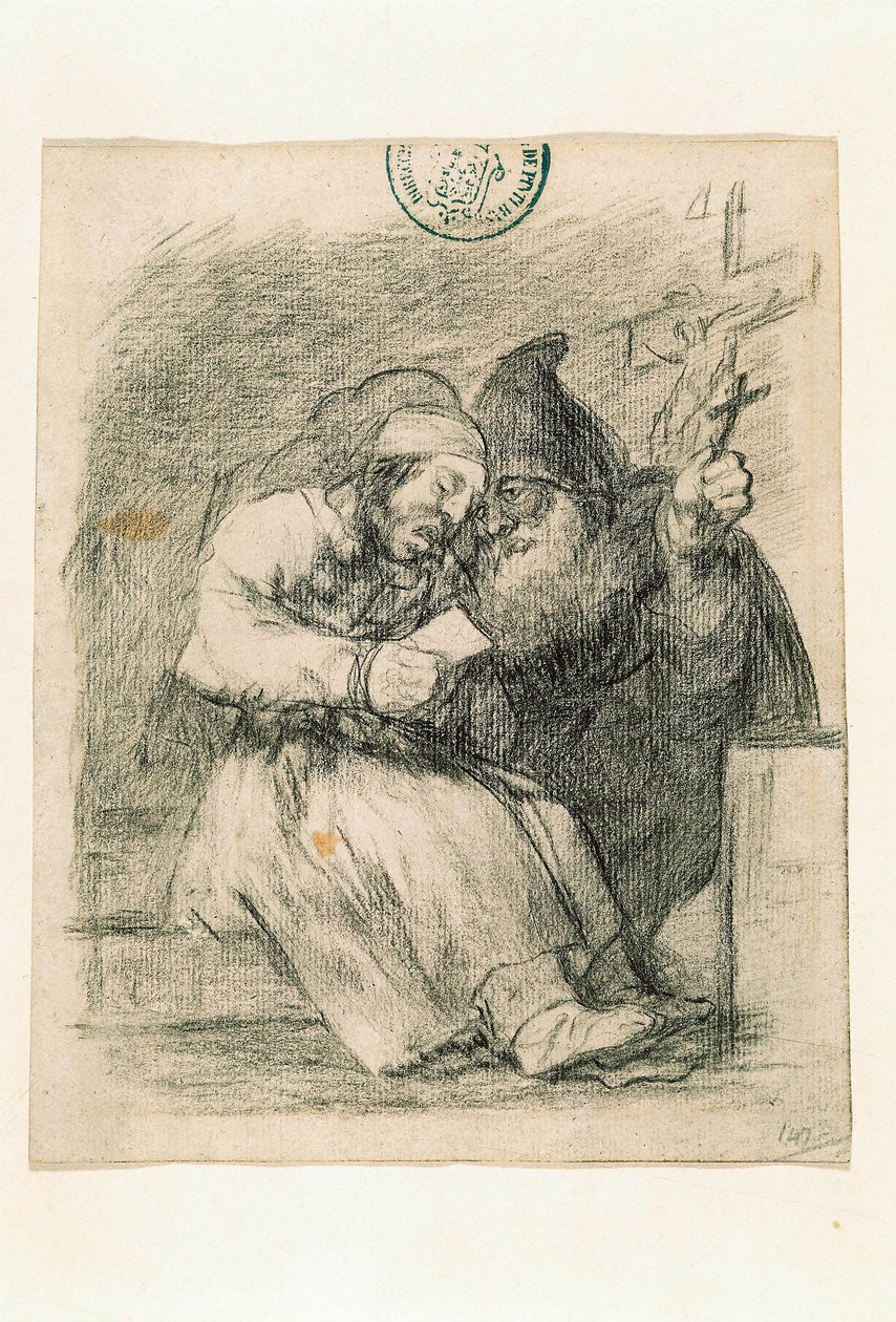 Hij helpt hem goed te sterven door Francisco de Goya