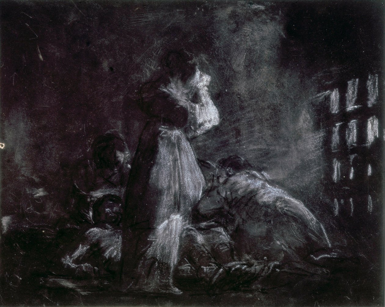 Interieur van een gevangenis door Francisco de Goya