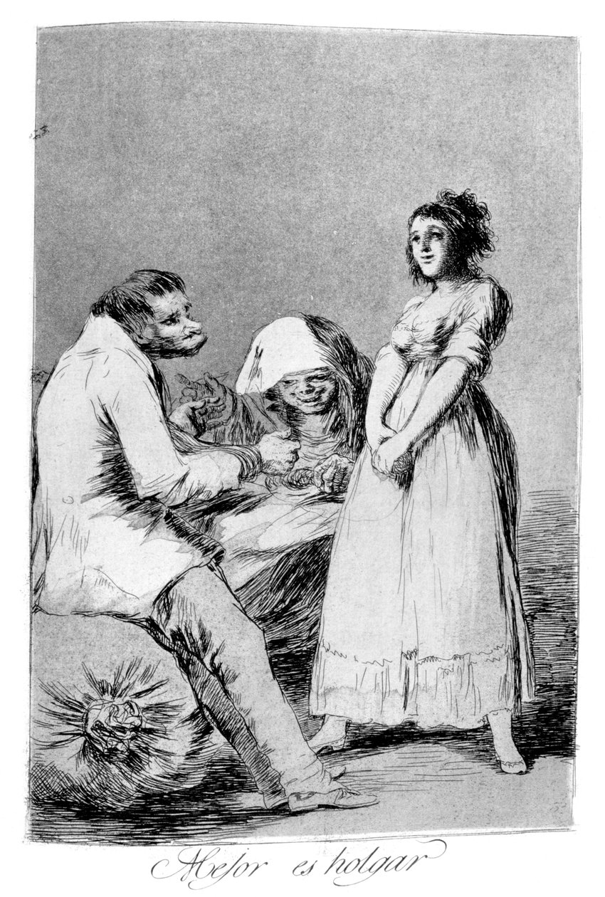 Het is beter om lui te zijn, 1799 door Francisco de Goya
