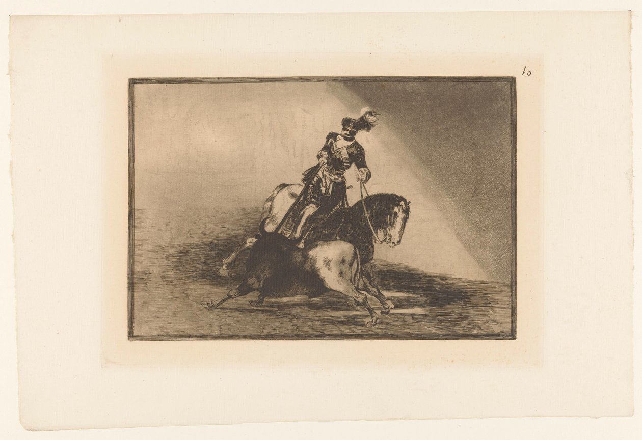 Keizer Karel V in gevecht met een stier door Francisco de Goya