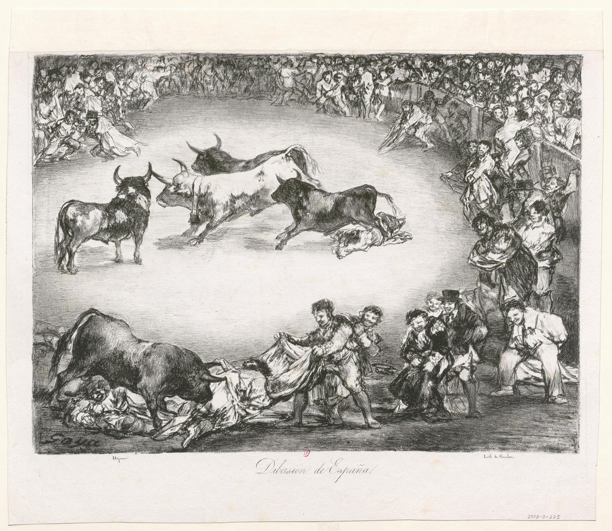 [De stieren van Bordeaux: Spaans vermaak] door Francisco de Goya