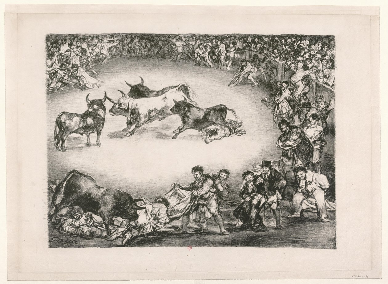De stieren van Bordeaux: Spaans vermaak door Francisco de Goya
