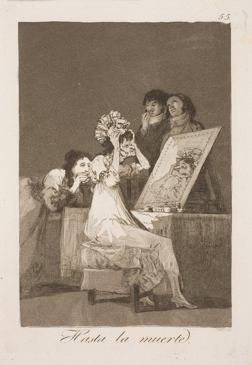 Tot zijn dood door Francisco de Goya