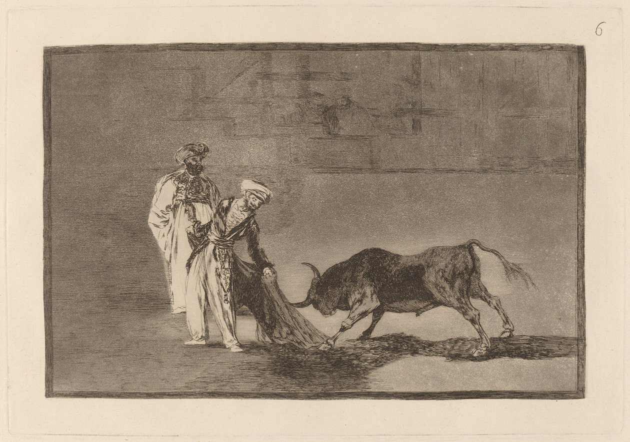 De Moren Maken een Andere Speelwijze in de Arena met hun Burnous door Francisco de Goya