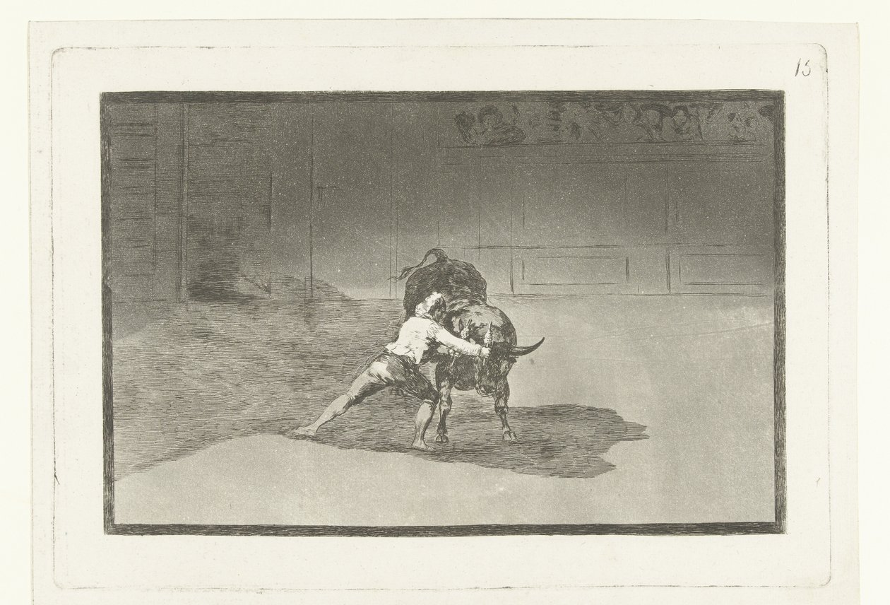 Martincho in gevecht met een stier door Francisco de Goya