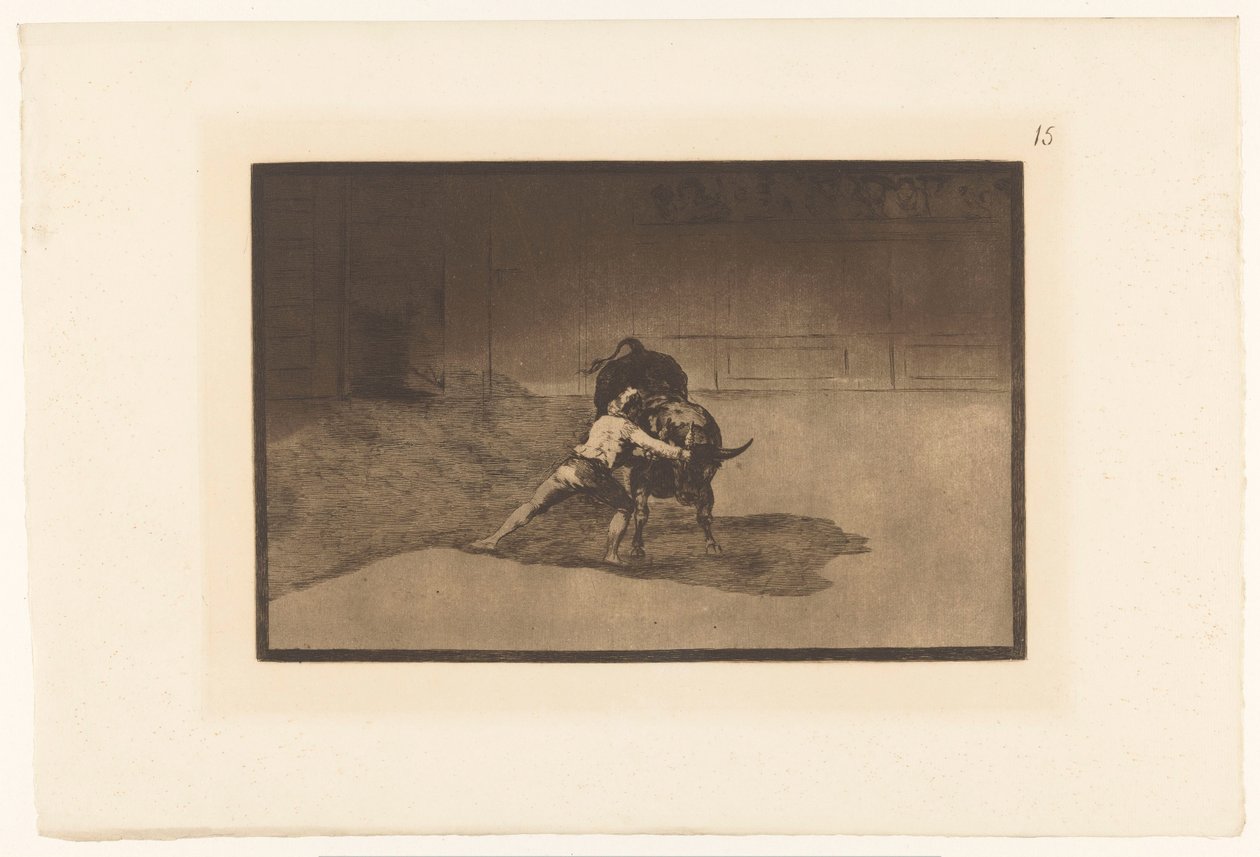 Martincho in gevecht met een stier door Francisco de Goya