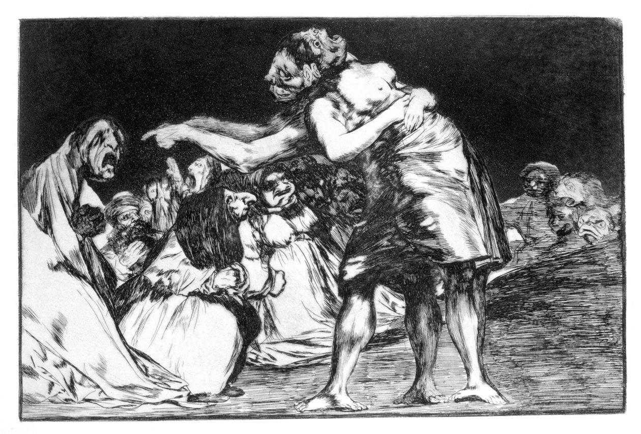 Huwelijksnachtmerrie, 1819-1823 door Francisco de Goya