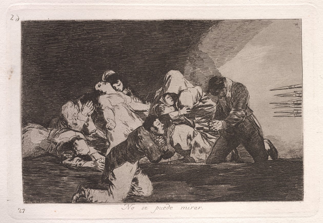 Men kan niet kijken door Francisco de Goya