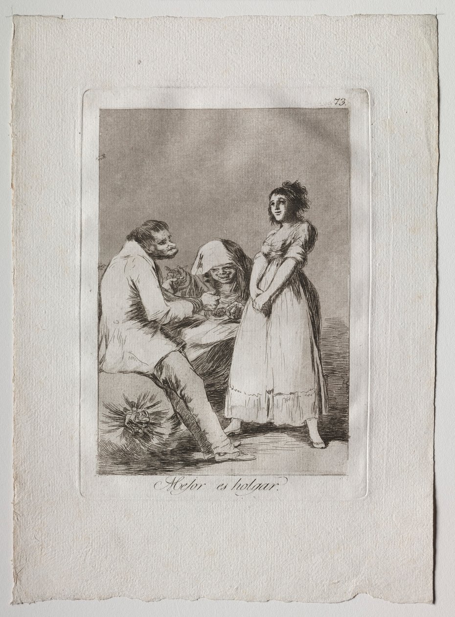 Ochenta Caprichos: Het is beter om lui te zijn, 1793-1798 door Francisco de Goya