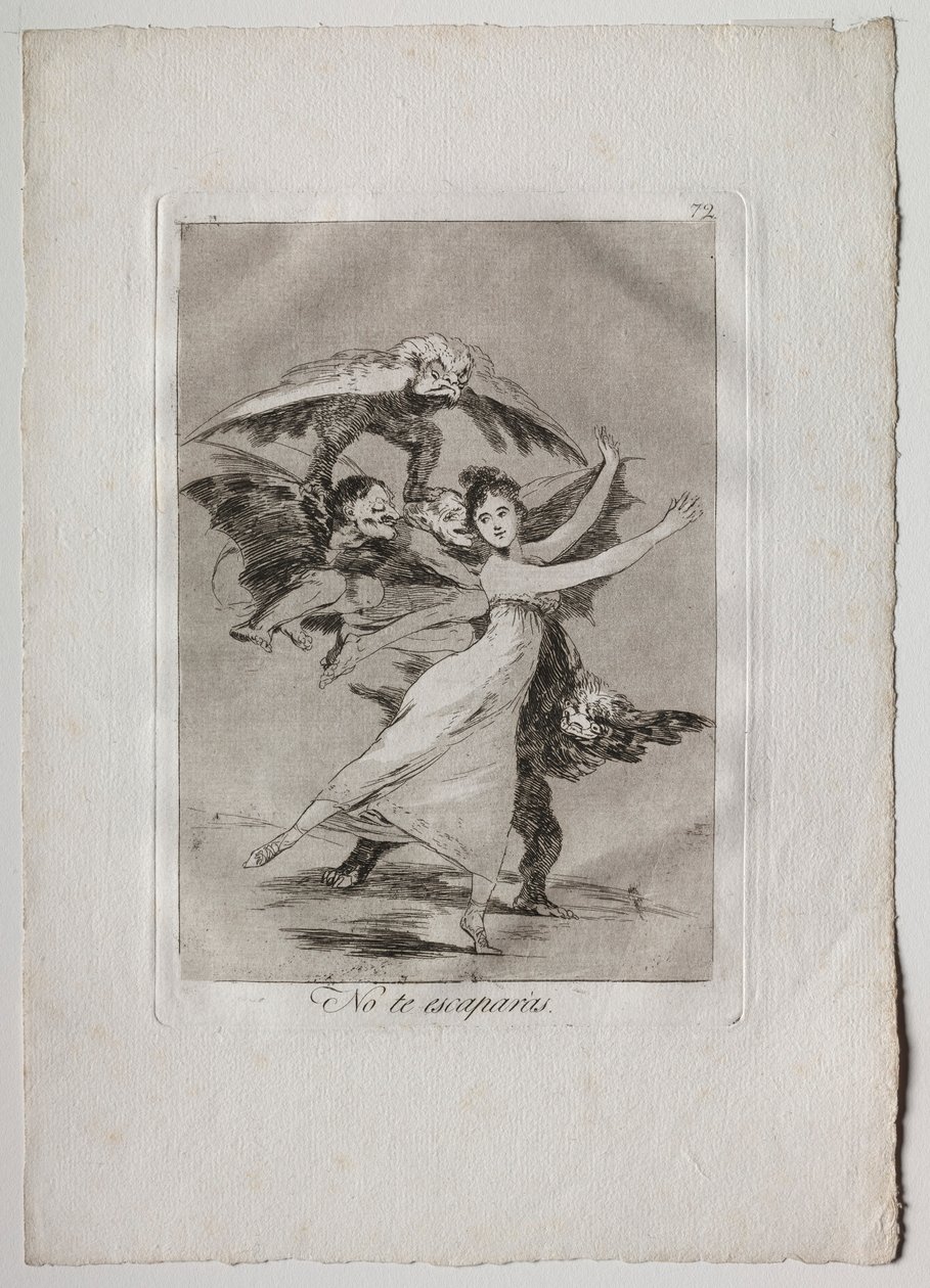 Ochenta Caprichos: Je zult niet ontsnappen, 1793-1798 door Francisco de Goya