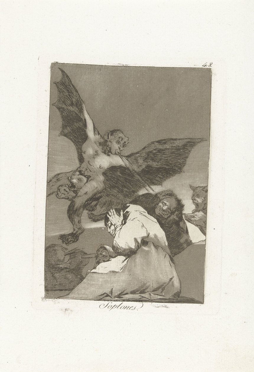 Oorblazers (Los Caprichos) door Francisco de Goya