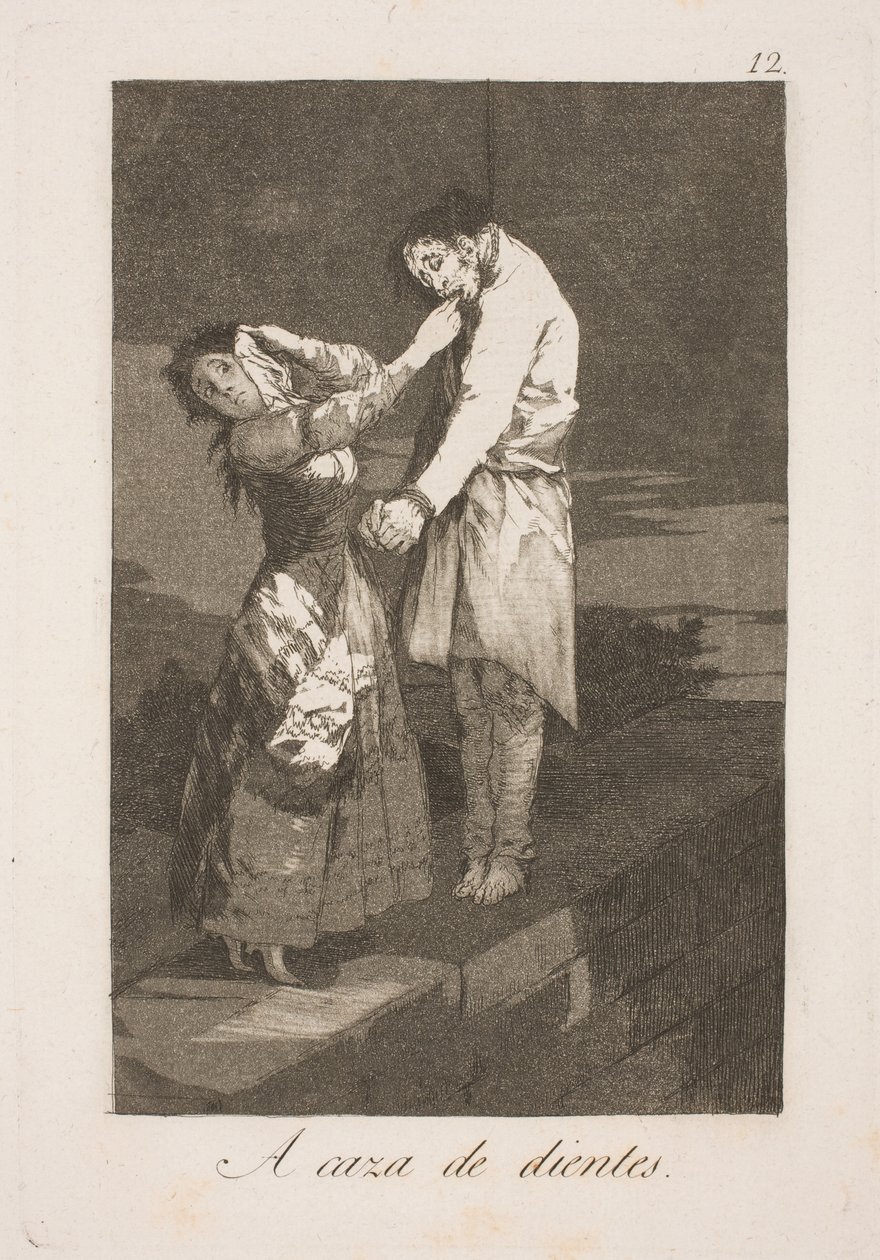 Op zoek naar tanden door Francisco de Goya