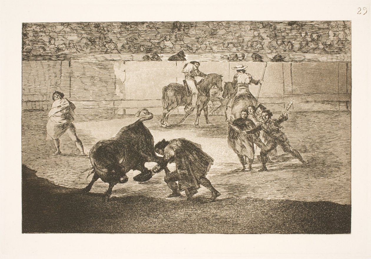 Pepe Illo voert een "recorte" uit door Francisco de Goya
