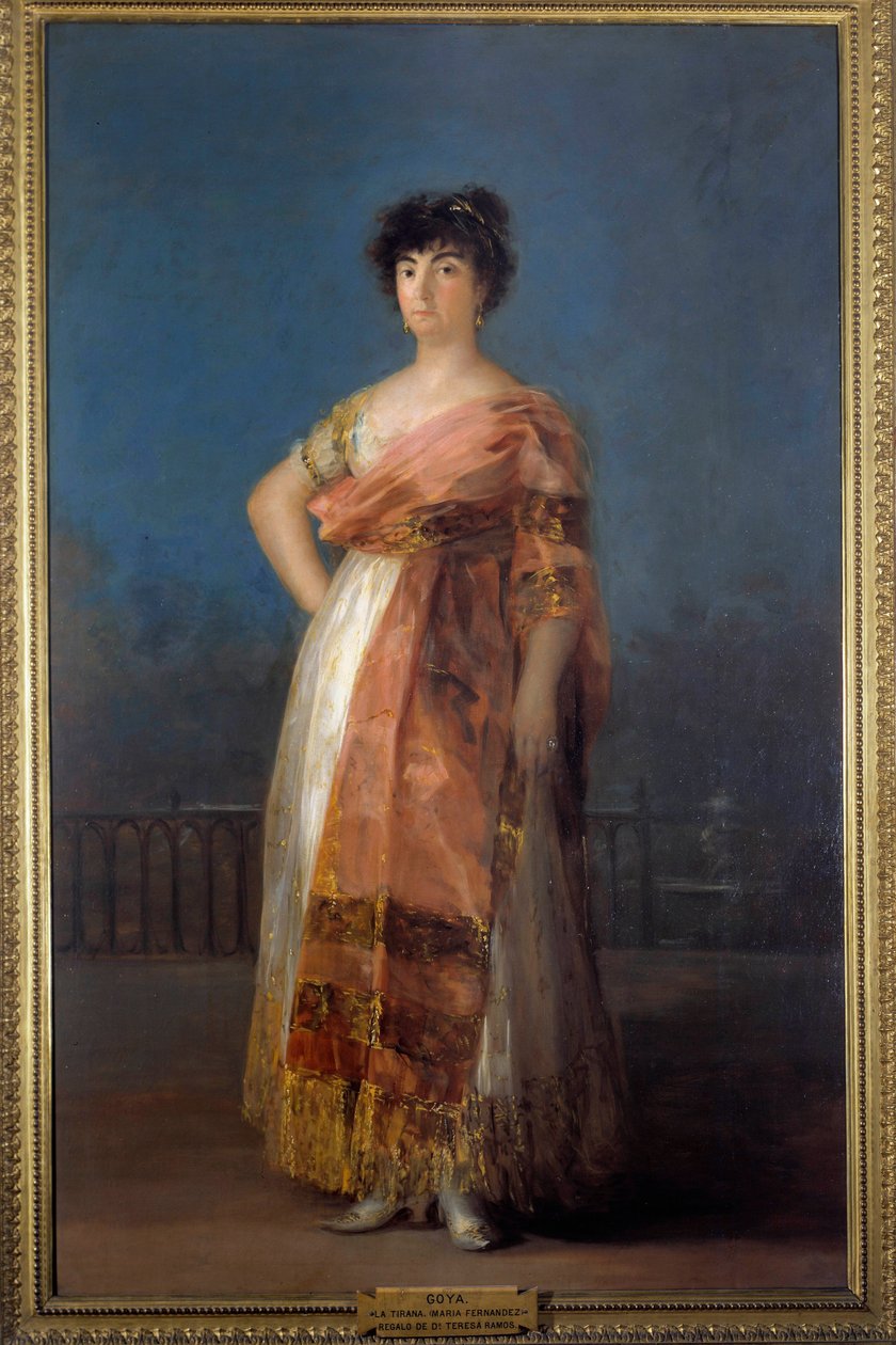 Portret van de actrice Maria del Rosario Fernandez (La Tirana) door Francisco de Goya