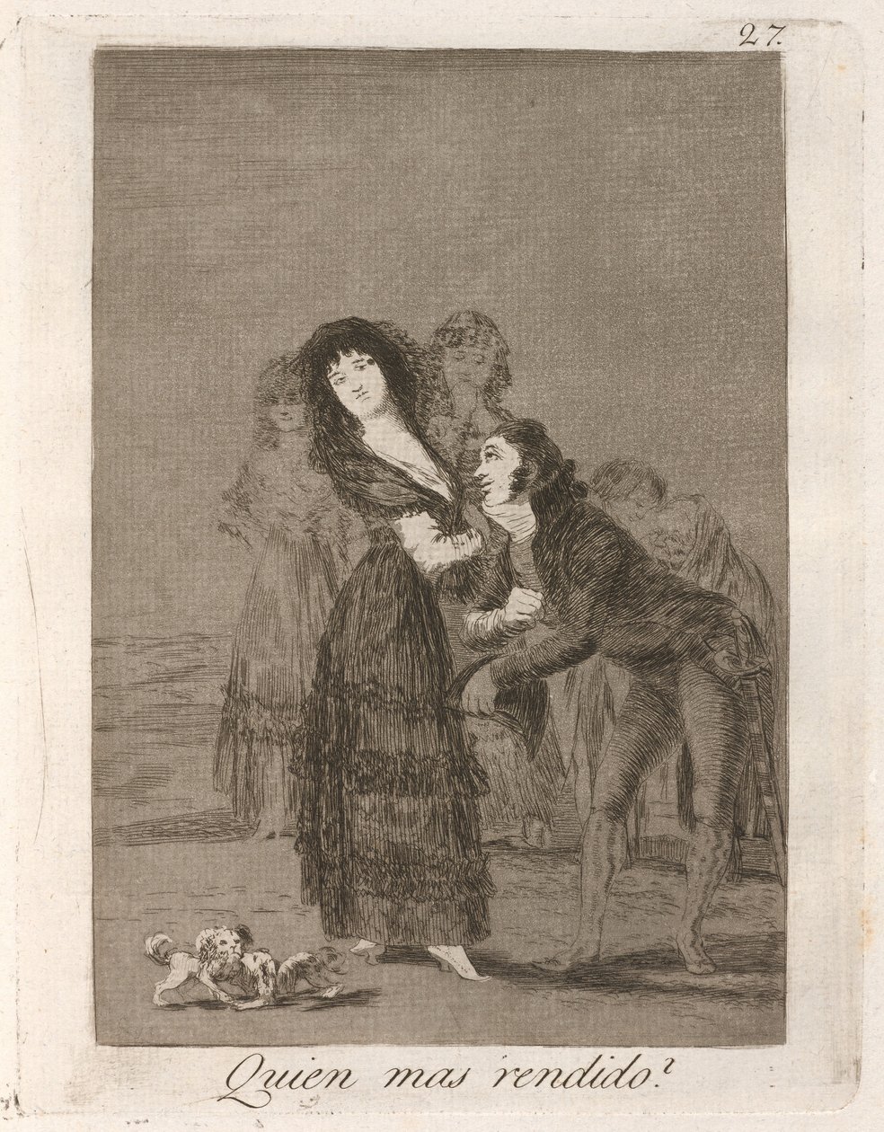 Wie van hen is meer overweldigd? door Francisco de Goya