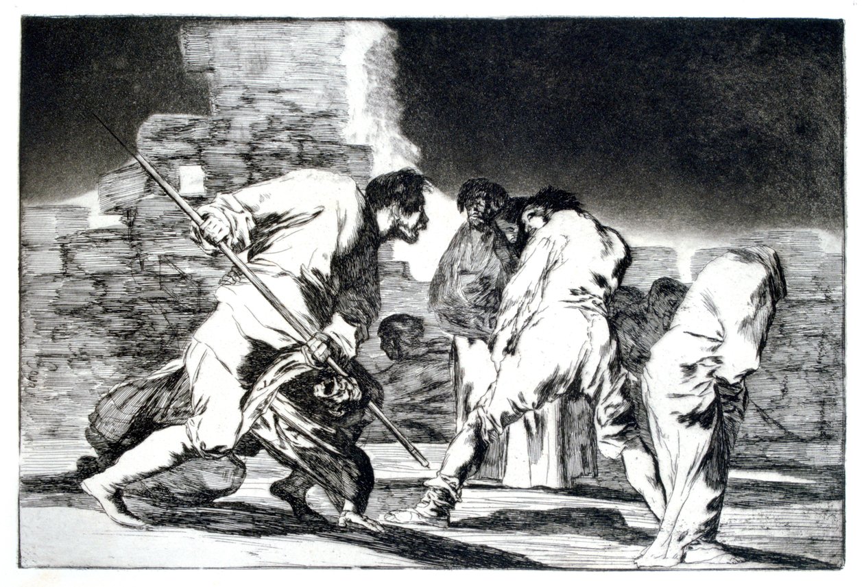 Raadsel van Woede, 1819-1823 door Francisco de Goya