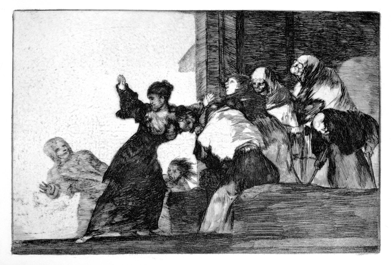 Raadsel van de armen, 1819-1823 door Francisco de Goya