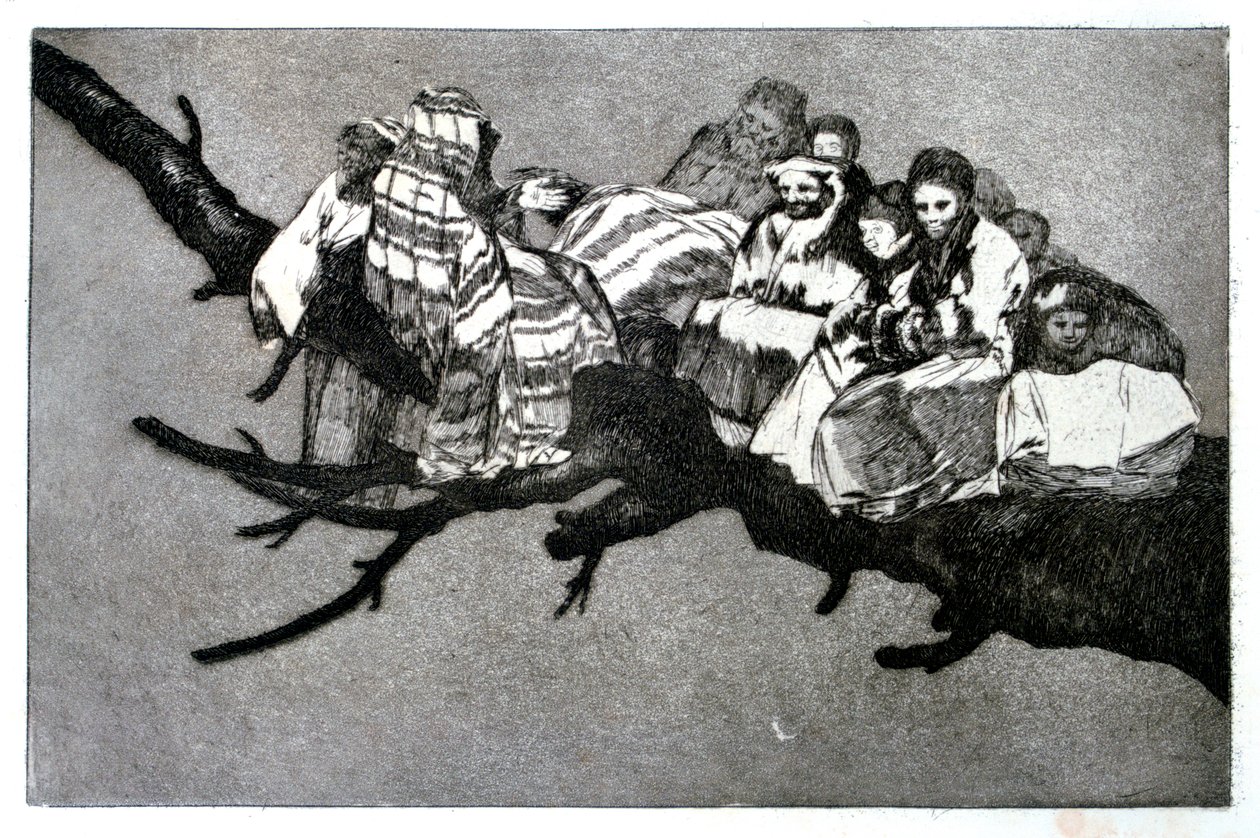 Belachelijke droom, 1819-1823 door Francisco de Goya