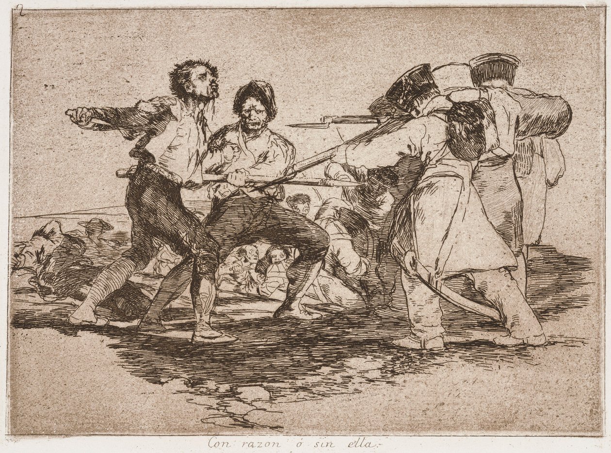 Met recht of onrecht, uit de serie De rampen van de oorlog door Francisco de Goya