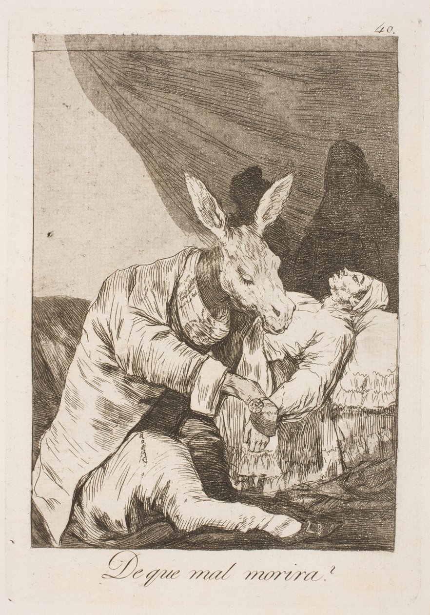 Zal de dokter of de ziekte hem doden? door Francisco de Goya