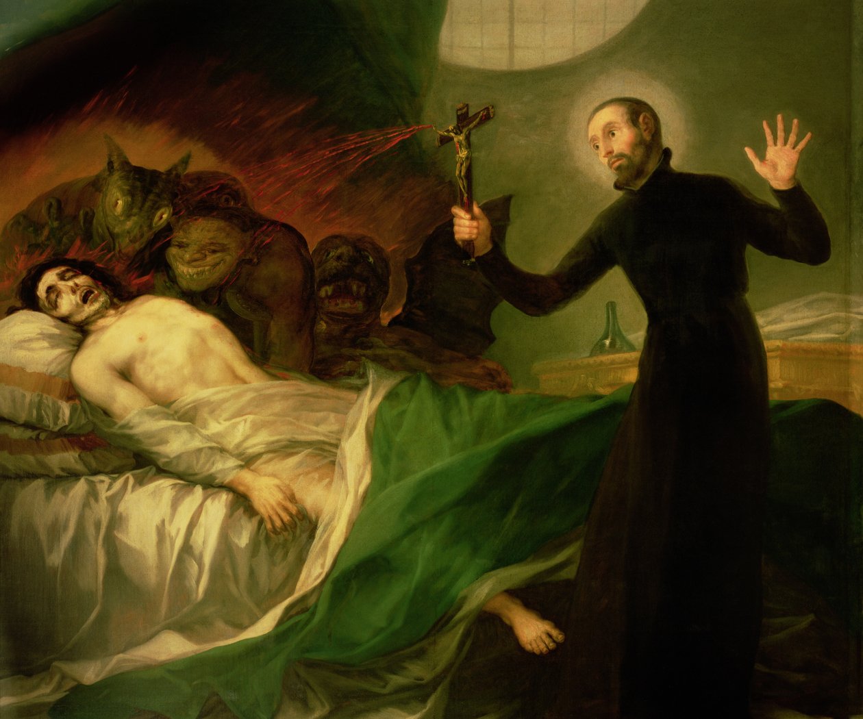 Sint Franciscus Borgia (1510-72) Helpt een Stervende Onboetvaardige, 1795 door Francisco de Goya