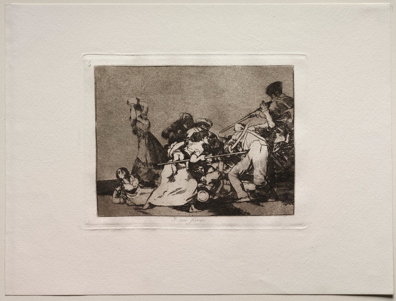 De Verschikkingen van de Oorlog: En Ze Zijn Als Wilde Beesten door Francisco de Goya