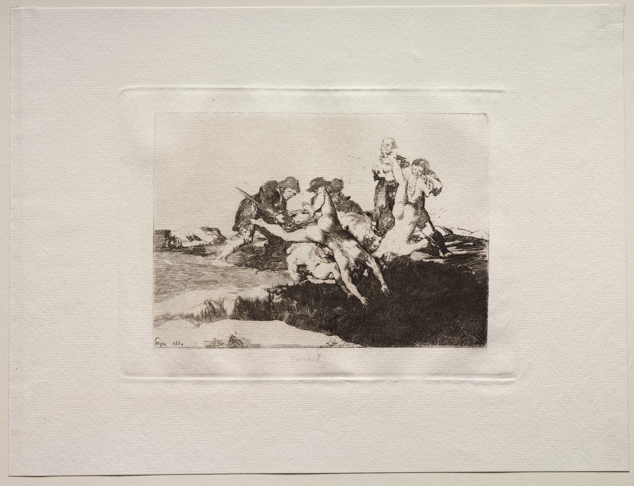 De verschrikkingen van de oorlog: Liefdadigheid door Francisco de Goya