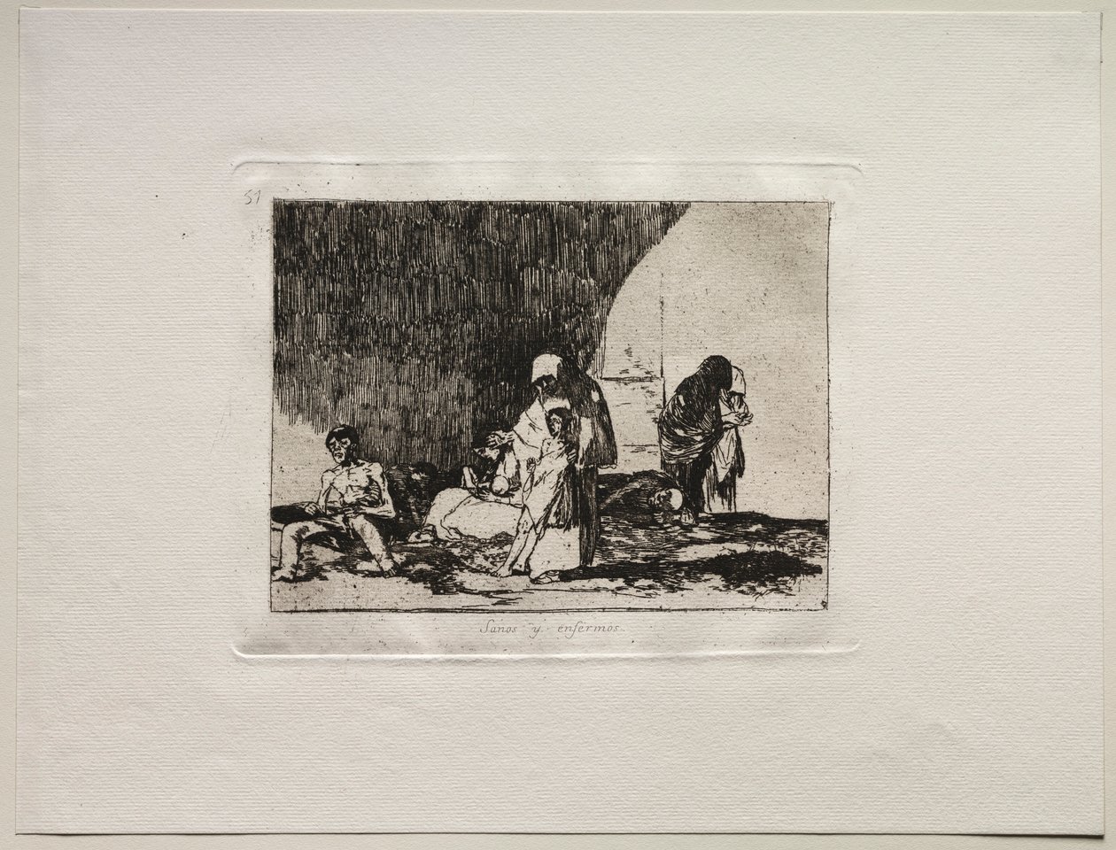 De verschrikkingen van de oorlog: De gezonde en de zieke door Francisco de Goya
