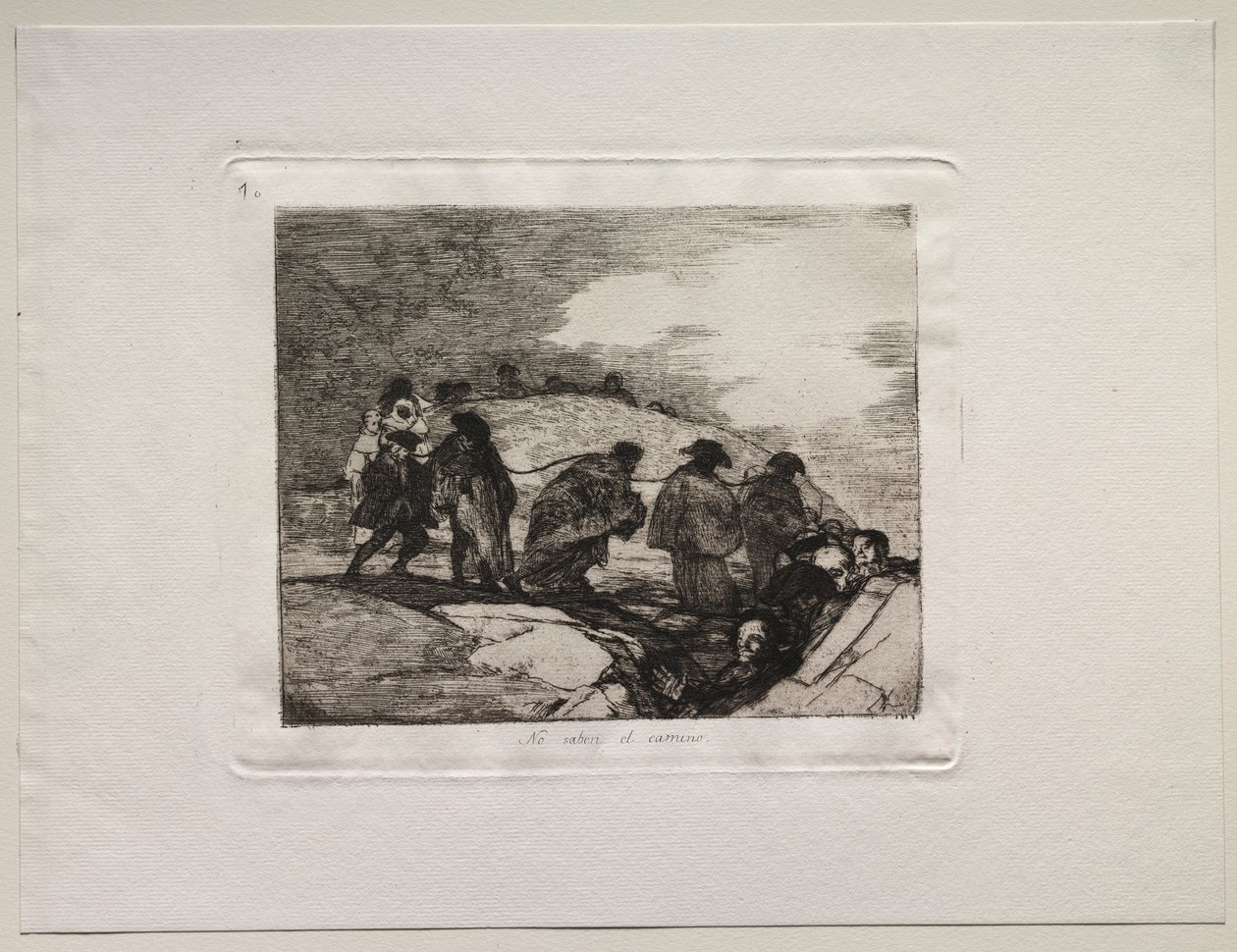 De verschrikkingen van de oorlog: Ze weten de weg niet door Francisco de Goya