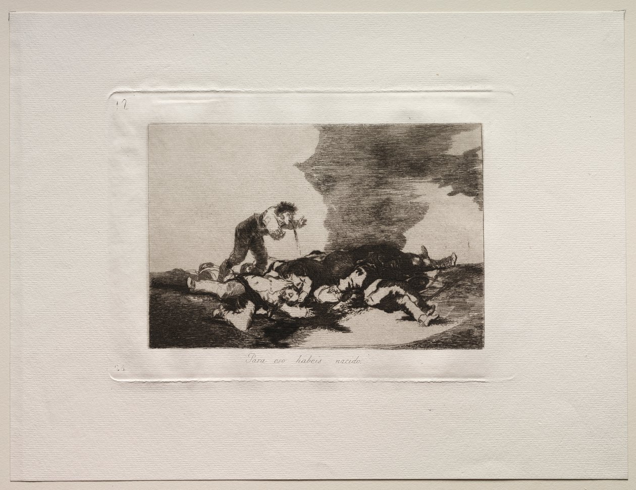 De verschrikkingen van de oorlog: Hier ben je voor geboren door Francisco de Goya