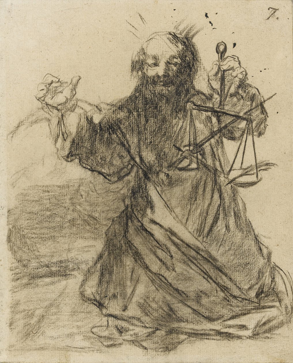 De pen is machtiger dan het zwaard, 1819-28 door Francisco de Goya
