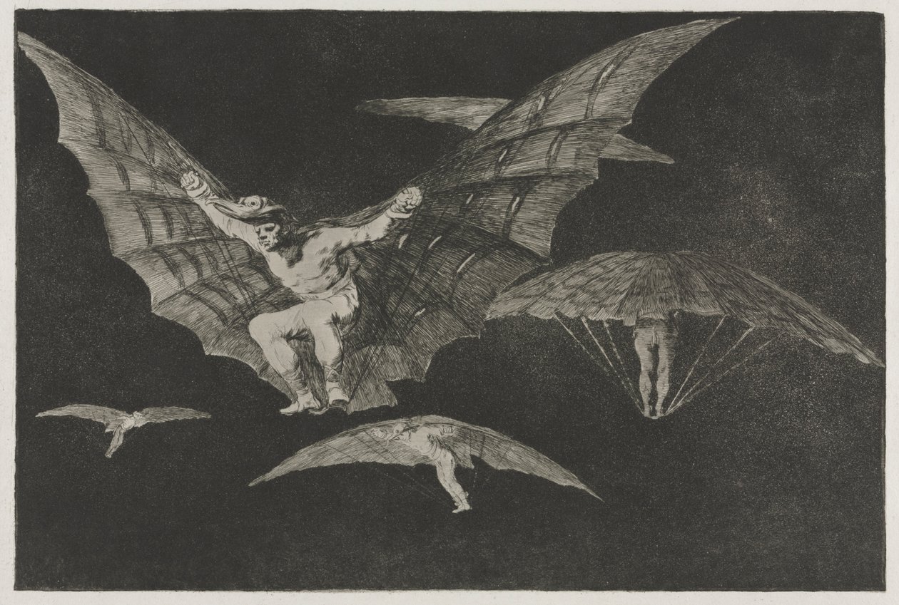 De Spreekwoorden: Een manier van vliegen, 1864 door Francisco de Goya