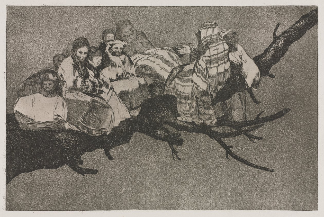 De Spreekwoorden: Belachelijke dwaasheid door Francisco de Goya