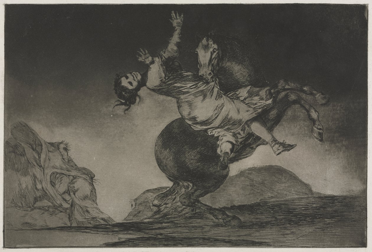 De Spreekwoorden: De Paardenontvoerder door Francisco de Goya